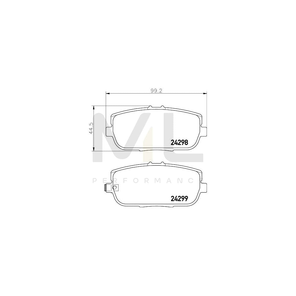 Hella 8DB 355 006-781 Brake Pad Set With Acoustic Wear Warning | ML Performance Car Parts