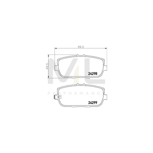 Hella 8DB 355 006-781 Brake Pad Set With Acoustic Wear Warning | ML Performance Car Parts