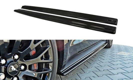 Maxton Design FO-MU-6-GT-SD1T Side Skirts Diffusers Ford Mustang GT MK6 | ML Performance UK Car Parts