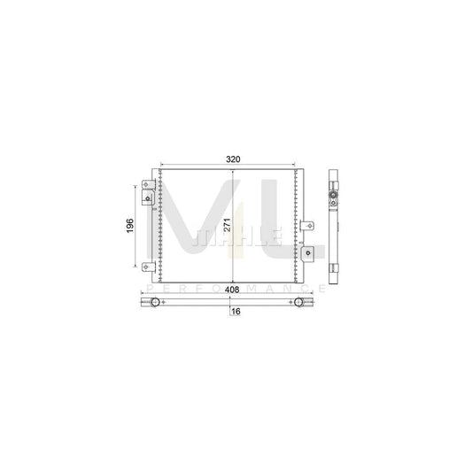 MAHLE ORIGINAL AC 354 000S Air conditioning condenser without dryer | ML Performance Car Parts