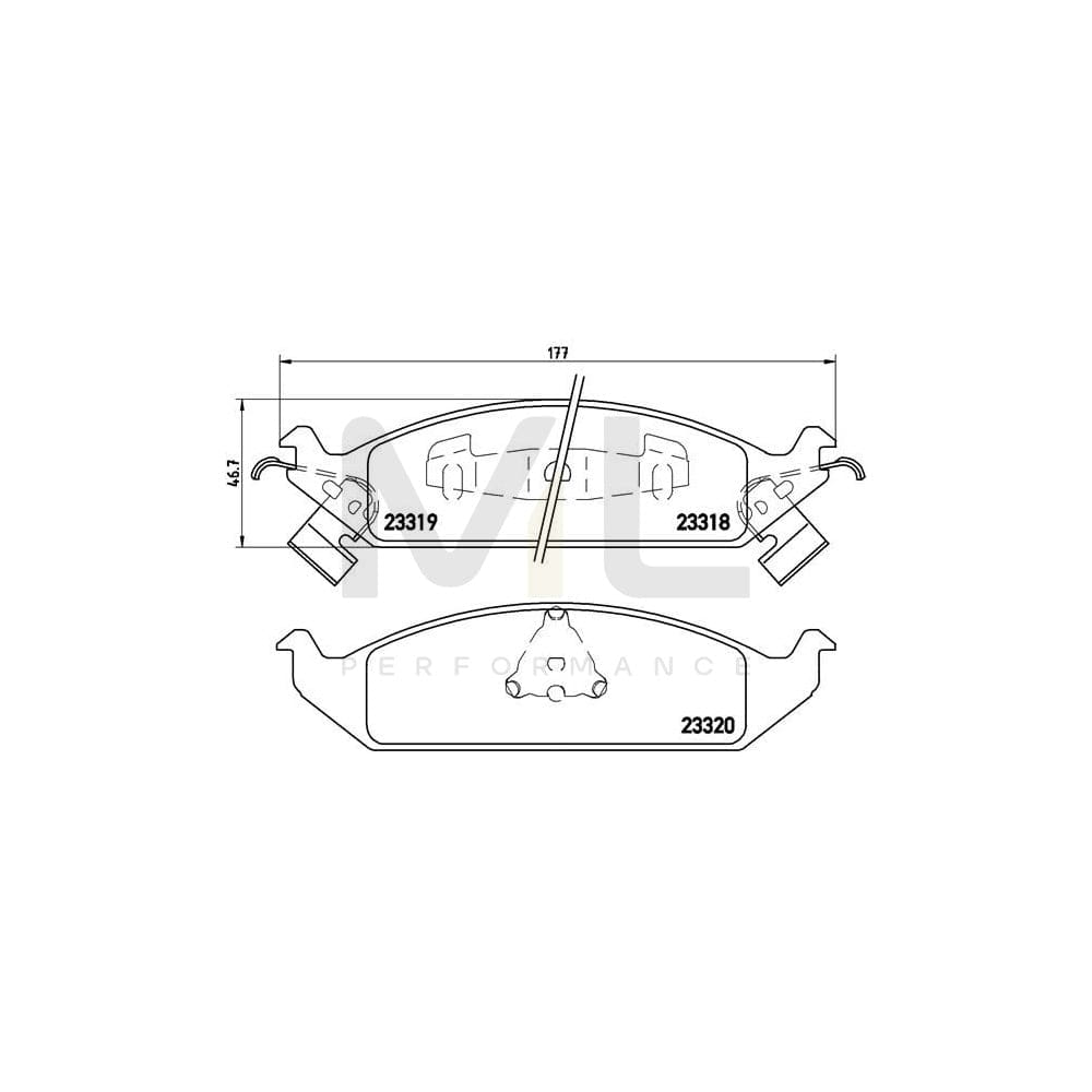 Brembo P 11 011 Brake Pad Set With Acoustic Wear Warning | ML Performance Car Parts