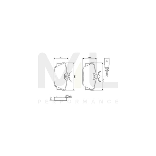 Bosch 0986424542 Brake Pad Set For Ford Galaxy Mk1 (Wgr) Mpv Front Axle, Rear Axle, With Mounting Manual BP293 | ML Performance Car Parts