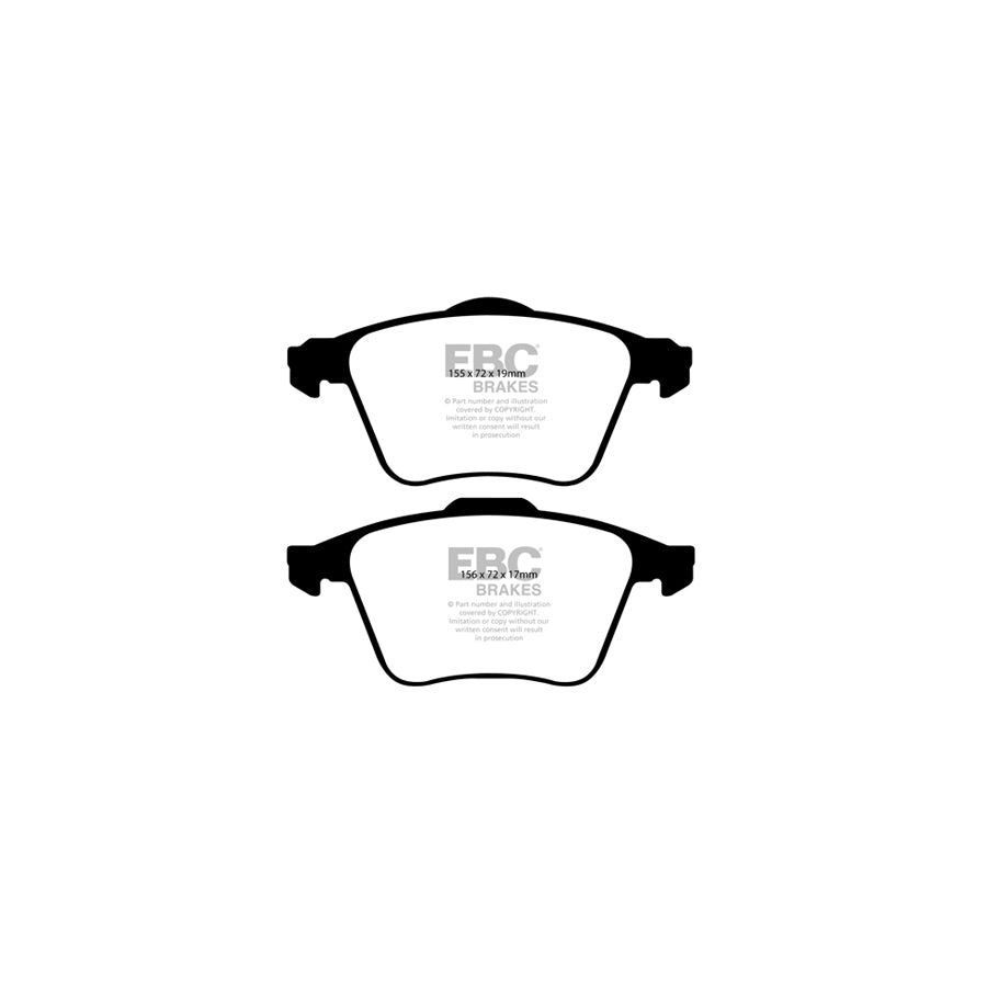 EBC DP61679 Volvo XC90 Greenstuff Front Brake Pads - ATE Caliper 2 | ML Performance UK Car Parts