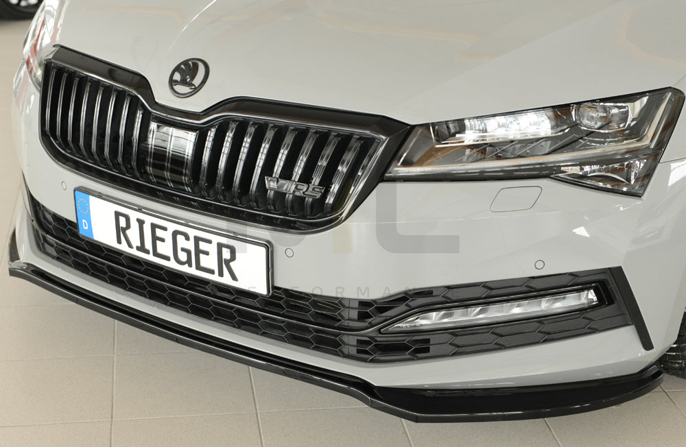 Rieger 00088175 Skoda 3T 3V Superb III Front Splitter 2 | ML Performance UK Car Parts