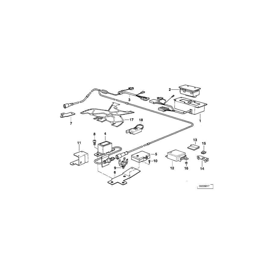 Genuine BMW 61128350076 E34 E32 Wiring Airbag Front Sensor (Inc. 525ix, 735i & 750iLS) | ML Performance UK Car Parts