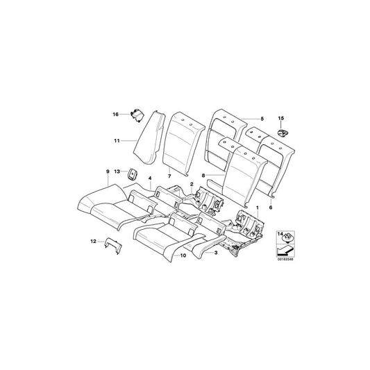 Genuine BMW 52209110942 E92 Side Finisher, Leather, Right SCHWARZ (Inc. 320i, 320d & 330i) | ML Performance UK Car Parts
