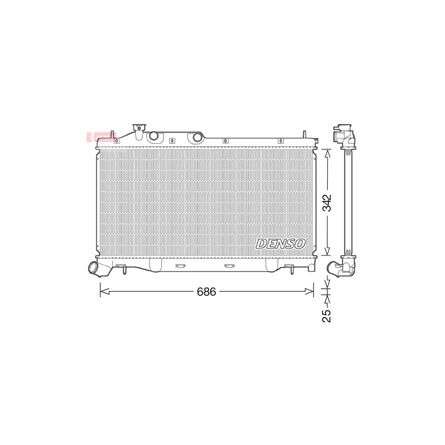 Denso DRM36023 Drm36023 Engine Radiator For Subaru Forester Iv (Sj) | ML Performance UK