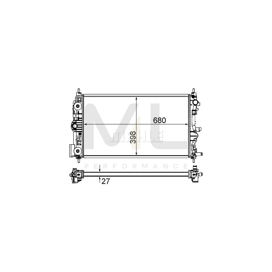 MAHLE ORIGINAL CR 1238 000S Engine radiator Brazed cooling fins, Manual Transmission | ML Performance Car Parts