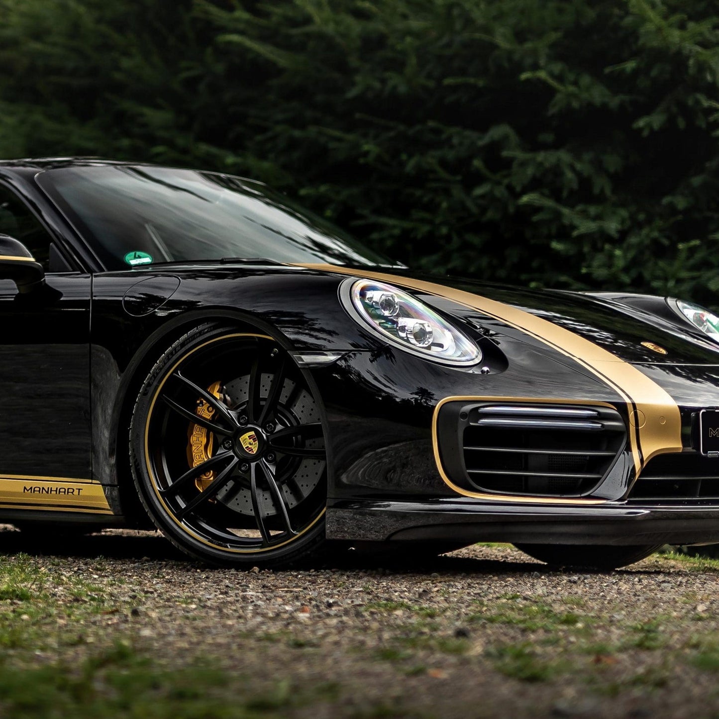 MANHART MHR991TS91221 TECHART FORMULA IV RIM SET FOR PORSCHE 911 TURBO (S)  SILK MATTE BLACK