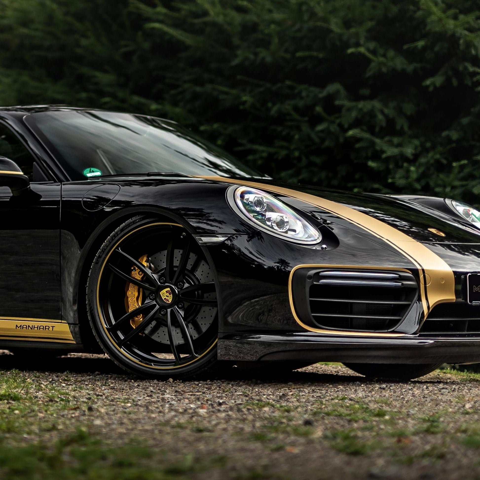 MANHART MHR991TS91221 TECHART FORMULA IV RIM SET FOR PORSCHE 911 TURBO (S)  SILK MATTE BLACK