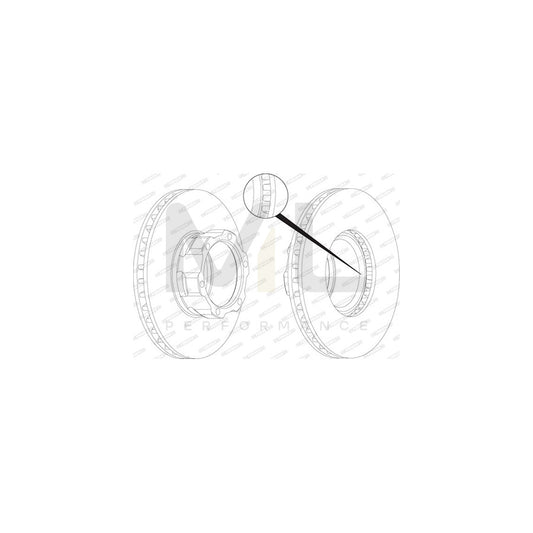 FERODO PREMIER FCR118A Brake Disc suitable for MERCEDES-BENZ T2 Vented | ML Performance Car Parts