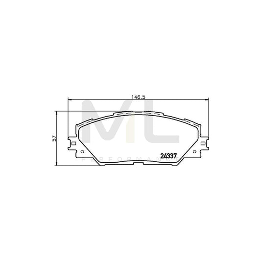 Hella 8DB 355 006-871 Brake Pad Set Not Prepared For Wear Indicator | ML Performance Car Parts