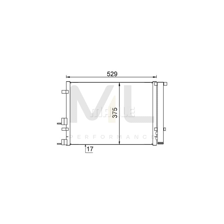 MAHLE ORIGINAL AC 706 000S Air conditioning condenser for HYUNDAI i20 I Hatchback (PB) with dryer | ML Performance Car Parts