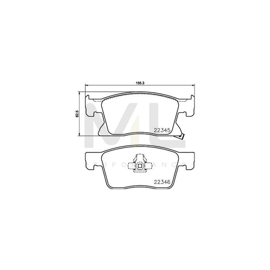 Hella 8DB 355 024-781 Brake Pad Set With Acoustic Wear Warning, With Accessories | ML Performance Car Parts