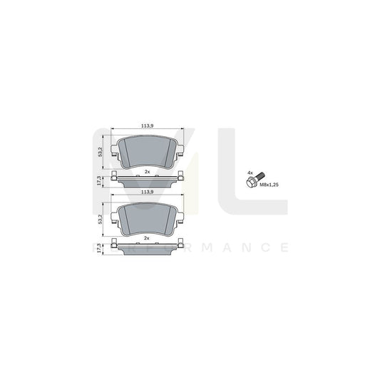 Bosch 0986424857 Brake Pad Set BP2479 | ML Performance Car Parts