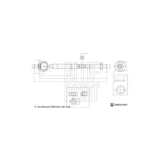 Blue Print ADBP870091 Inner Tie Rod For Mazda Cx-5 II (Kf)