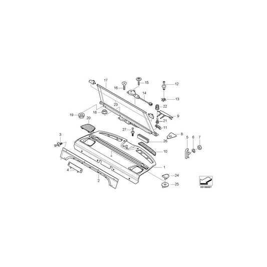 Genuine BMW 51468230771 E39 Cover Loudspeaker MARINEBLAU (Inc. 520d, 528i & 520i) | ML Performance UK Car Parts