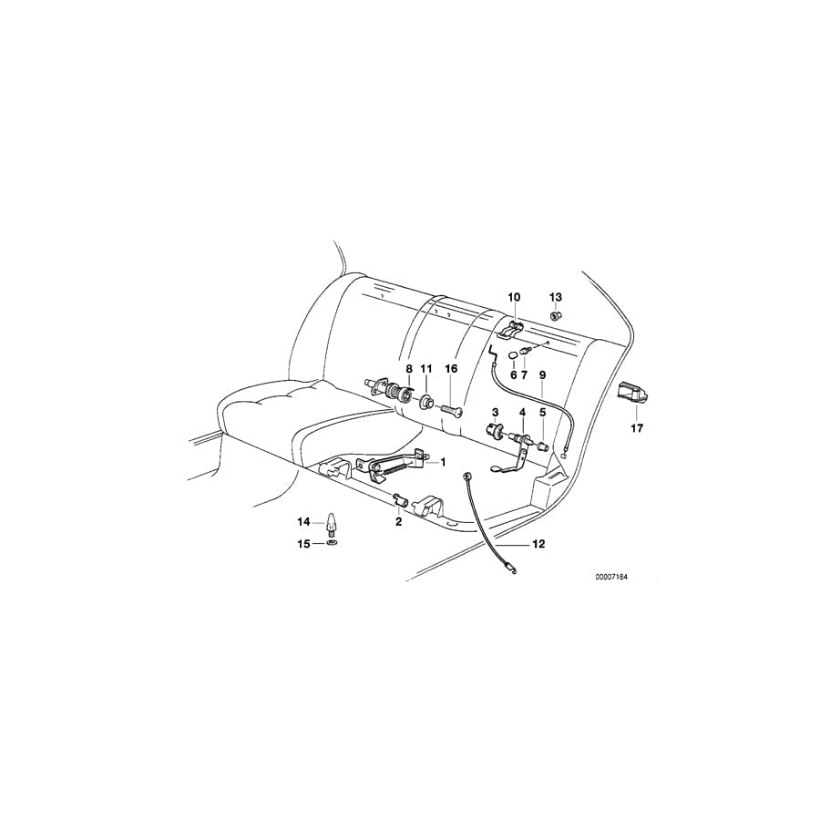 Genuine BMW 52208126323 E34 Unlocking Unit, Left (Inc. 525tds, 518i & 525i) | ML Performance UK Car Parts