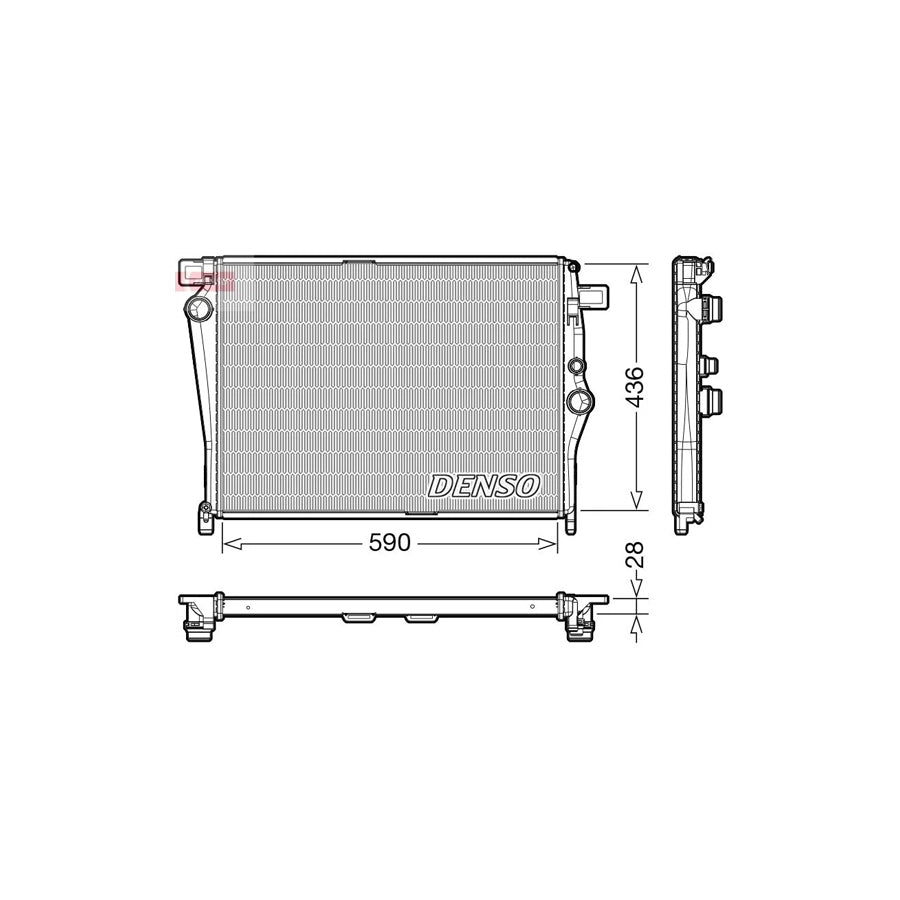 Denso DRM17105 Drm17105 Engine Radiator Suitable For Mercedes-Benz C-Class Saloon (W205) | ML Performance UK