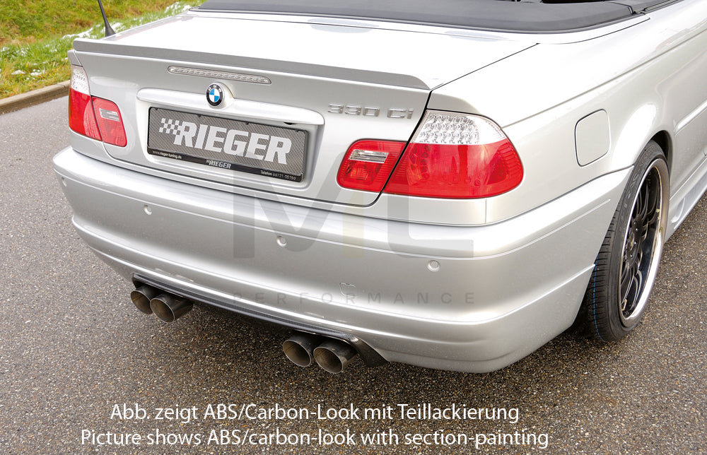 Rieger 00050113 BMW 3 Series E46 Rear Diffuser 3 | ML Performance UK Car Parts