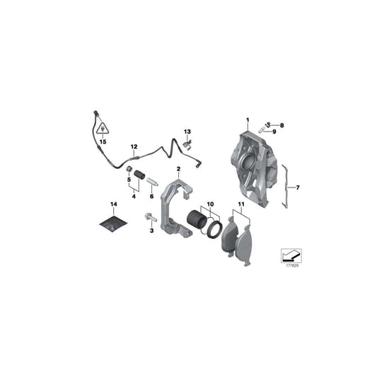 Genuine BMW 34116786827 F02 F01 F06 Caliper Housing Left (Inc. 750LiX 4.0, Hybrid 7 & Hybrid 7L) | ML Performance UK Car Parts