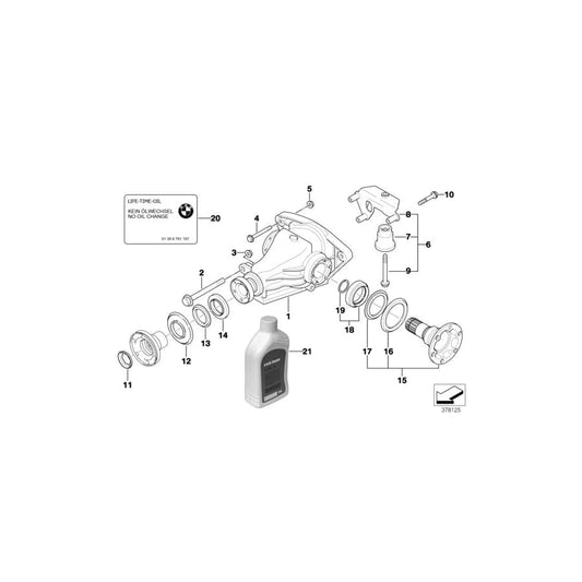 Genuine BMW 33107504643 E38 Exch. Final Drive I=2,93 (Inc. 740iL, 740i & 740iLP) | ML Performance UK Car Parts