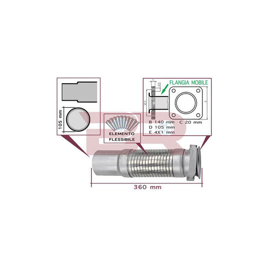 Botto Ricambi BRM2322 Exhaust Pipe