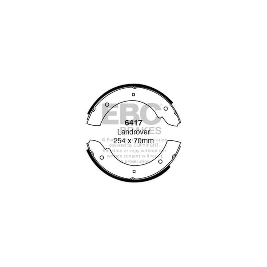 EBC 6417 Land Rover Rear Brake Shoes 1 | ML Performance UK Car Parts