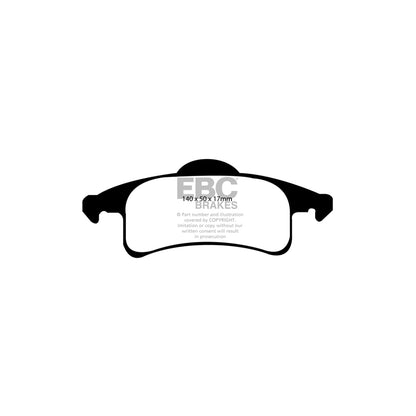 EBC PD11KR278 Jeep Grand Cherokee Greenstuff Rear Brake Pad & GD Disc Kit - ATE Caliper 2 | ML Performance UK Car Parts