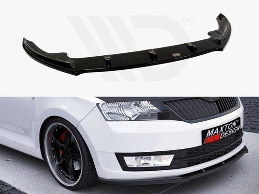 Maxton Design SK-RA-1-FD1T Front Splitter Skoda Rapidfits | ML Performance UK Car Parts