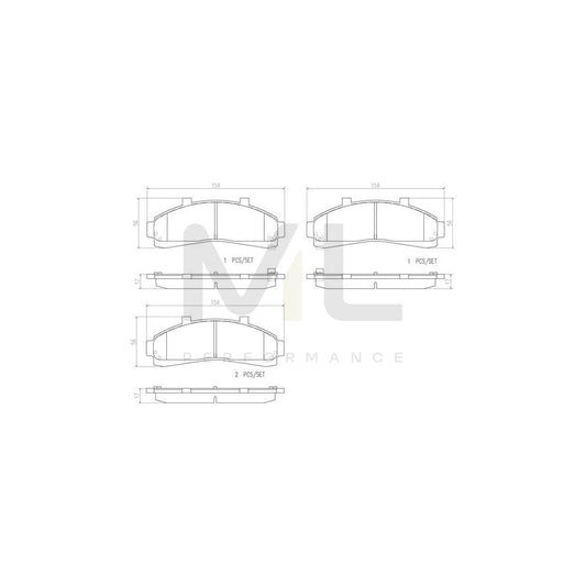 Brembo P 24 041 Brake Pad Set With Acoustic Wear Warning | ML Performance Car Parts