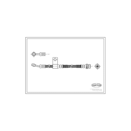 Corteco 19032599 Brake Hose For Hyundai Amica / Atoz (Mx) | ML Performance UK