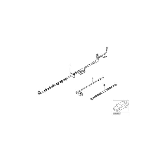 Genuine BMW 61126902417 E52 Battery Cable (Plus Pole) (Inc. Alpina V8 & Z8) | ML Performance UK