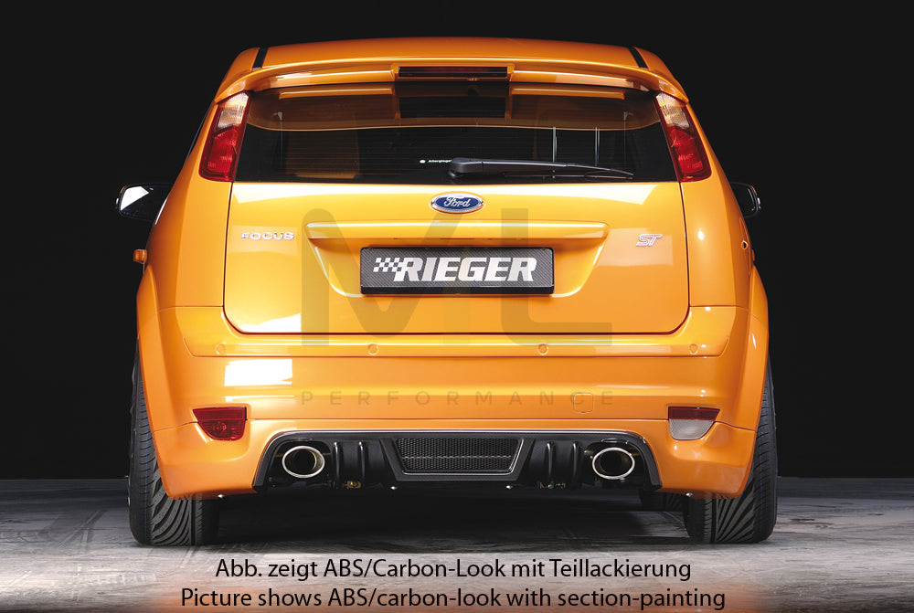 Rieger 00099101 Ford Focus 2 Rear Diffuser 3 | ML Performance UK Car Parts