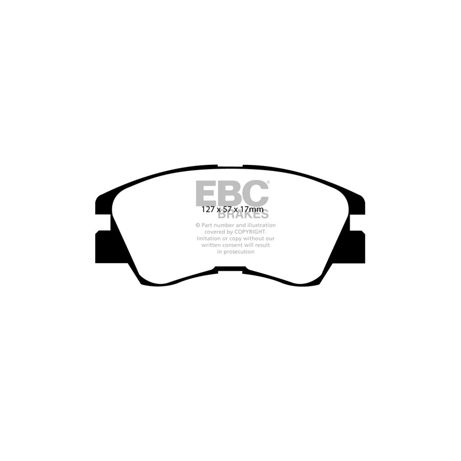 EBC PD01KF1022 Mitsubishi Greenstuff Front Brake Pad & Plain Disc Kit  (Inc. Delica, Pajero, Shogun, L 200 86-96) 2 | ML Performance UK Car Parts