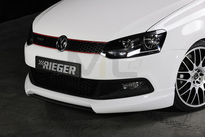 Rieger 00047211 VW 6R Mk6 Polo Front Splitter 1 | ML Performance UK Car Parts