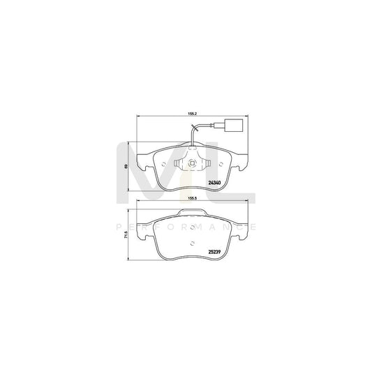 Hella 8DB 355 015-531 Brake Pad Set With Integrated Wear Warning Contact | ML Performance Car Parts