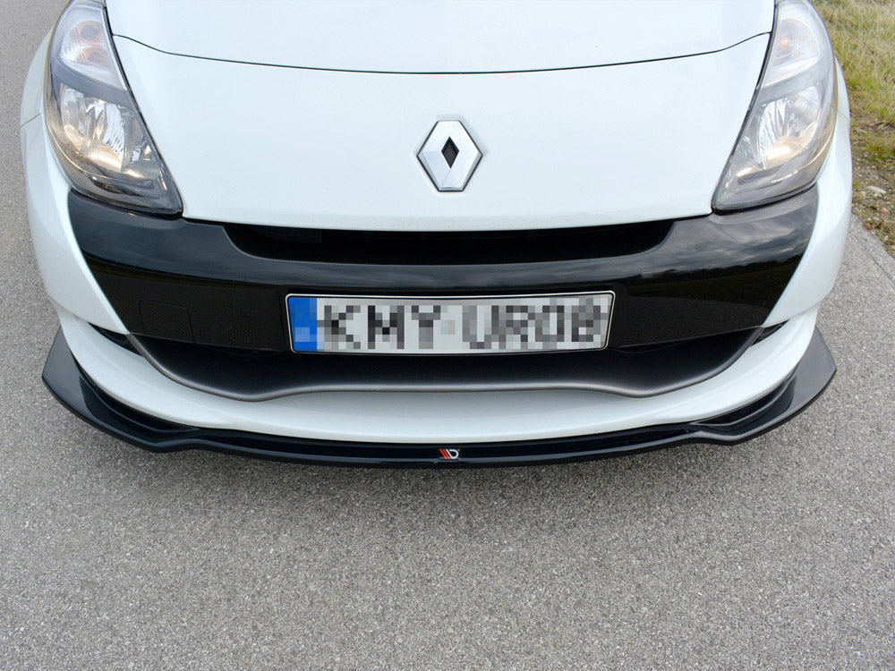Maxton Design RE-CL-3F-RS-FD1T Front Splitter V.1 Renault Clio MK3 Rs Facelift (2009-2012) | ML Performance UK Car Parts