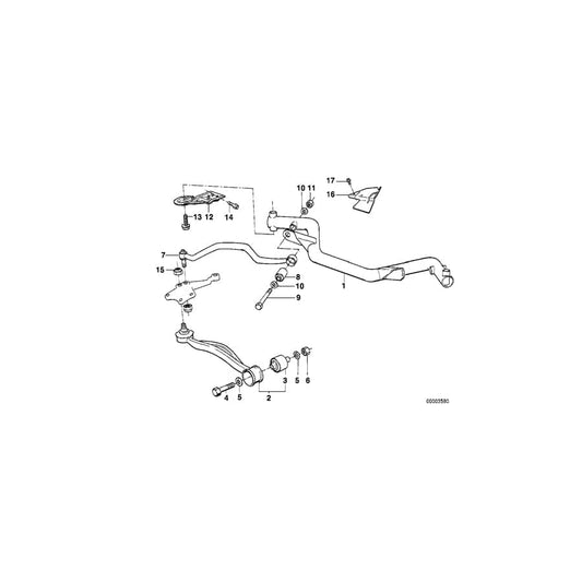 Genuine BMW 31121138244 E34 Cross Member (Inc. 520i & 525i) | ML Performance UK Car Parts