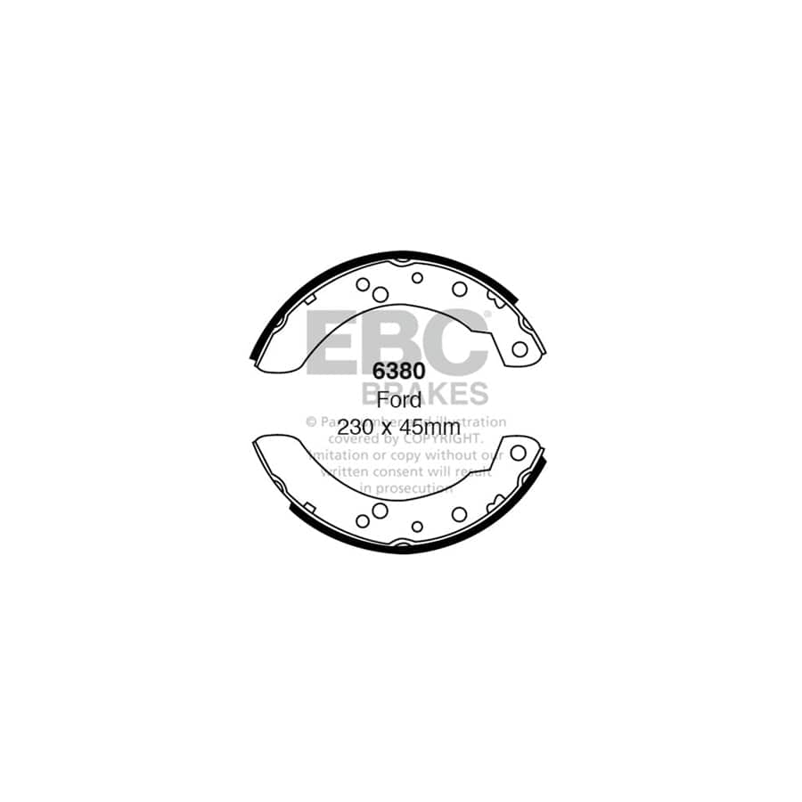 EBC 6380 Ford Transit Rear Brake Shoes 1 | ML Performance UK Car Parts