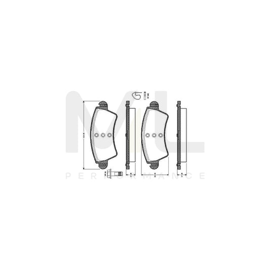 Bosch 0986Tb2359 Brake Pad Set Excl. Wear Warning Contact, With Accessories  | ML Performance Car Parts