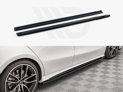 Maxton Design ME-A-177-AMGLINE-SD1T Side Skirts Diffusers V.2 Mercedes A35 Amg / Amg-line W177 | ML Performance UK Car Parts