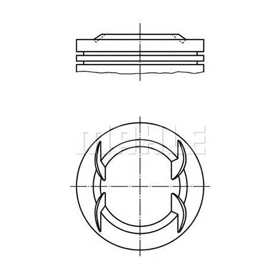 MAHLE ORIGINAL 063 52 02 Piston 82,6 mm, with piston rings | ML Performance Car Parts