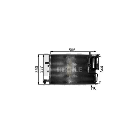 MAHLE ORIGINAL AC 322 000S Air conditioning condenser for SAAB 9-3 with dryer | ML Performance Car Parts