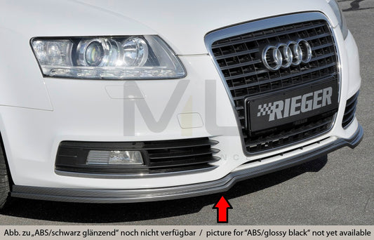 Rieger 00088034 Audi 4F A6 Front Splitter 1 | ML Performance UK Car Parts
