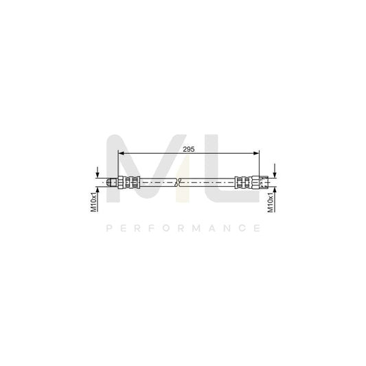 BOSCH 1 987 481 015 Brake Hose for VOLVO XC90 I (C, 275) 268mm, M10x1 | ML Performance Car Parts