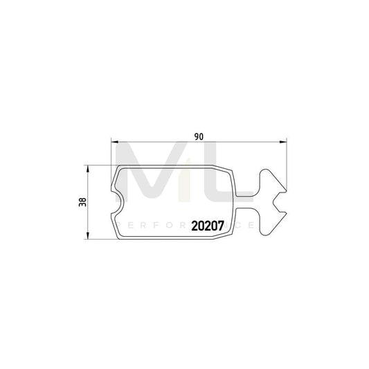Brembo P 61 002 Brake Pad Set Excl. Wear Warning Contact | ML Performance Car Parts
