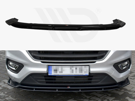 Maxton Design FO-TRC-1F-FD1T+FD1RT Front Splitter Ford Transit Custom MK 1 Facelift (2018-up) | ML Performance UK Car Parts