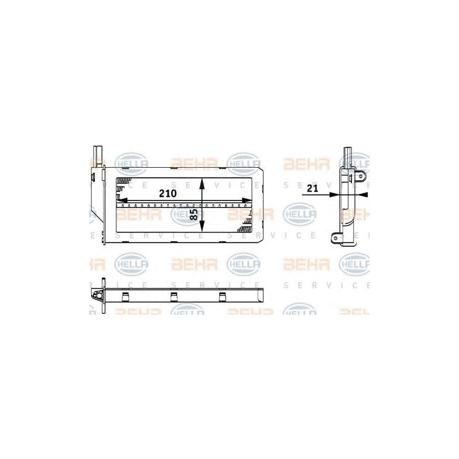 Hella 8FH 351 312-121 Heater Matrix