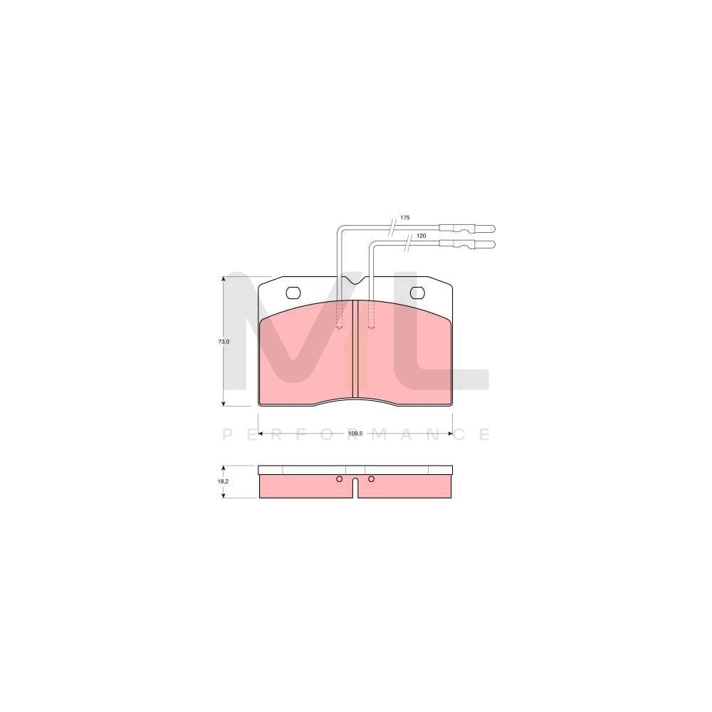 TRW Gdb343 Brake Pad Set Incl. Wear Warning Contact | ML Performance Car Parts